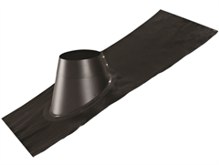 Flex-inddækning Ø280mm 11-32° inkl. regnkrave sort kegle med sort Fast Flash